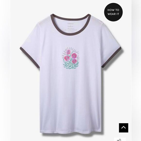 Torrid Floral Classic Fit Crew Neck
Ringer Tee - Picture 1 of 4